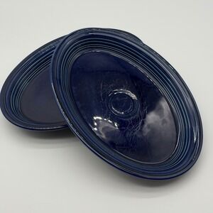 Fiesta Cobalt Blue 13.5 Inch Oval Serving Platters HLC USA Set of 2